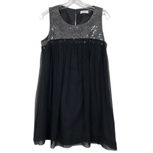 Calvin Klein Black Dress with Silver Sequins